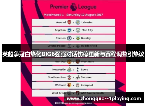 英超争冠白热化BIG6强强对话伤停更新与赛程调整引热议 英超争冠白热化BIG6强强对话伤停更新与赛程调整引热议